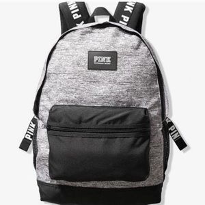 Grey and Black PINK Victoria Secret Backpack